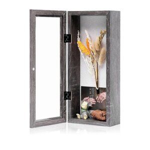 Muzilife 12.5x5 Shadow Box Picture Frame - 2.16" Deep Wood & Glass